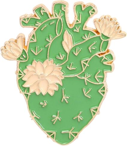 روفارس الصبار المينا القلب طية الصدر دبوس التشريحي القلب بروش دبوس الملحقات لحقائب الظهر شارات القبعات حقائب للنساء الفتيات الأطفال هدية in Kuwait