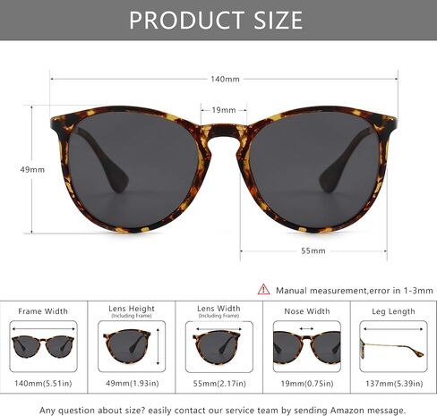 SUNGAIT 2 Pairs Round Polarized Sunglasses for Women Men Vintage Trendy Style Colored Lens UV400 in Kuwait