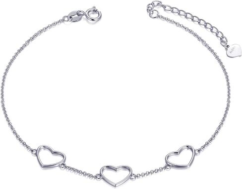 SISGEM 14k Gold Heart Bracelet for Women, Real Gold Fine Love Jewelry Gifts for Her,6.7"-8.1" in Saudi Arabia