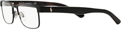 Polo Ralph Lauren Mens PH1157 Rectangular Prescription Eyewear Frames, Matte Black/Demo Lens, 57 mm in Saudi Arabia