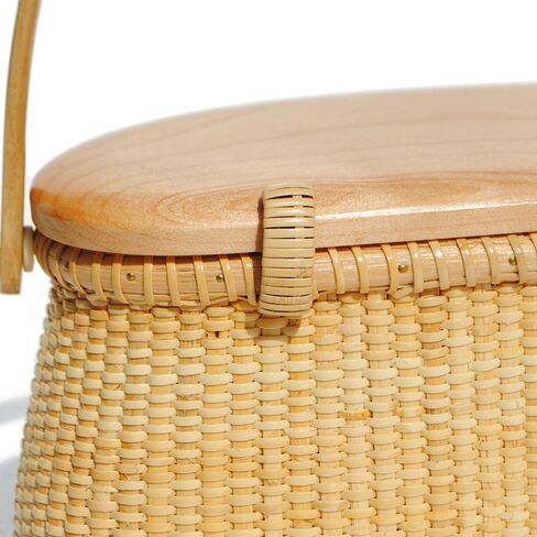 Nantucket Basket Tall Crescent Purse Cane-on-cane weave Rattan Bag for Women Bag in Kuwait