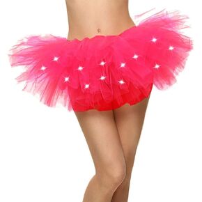 Tutus for Women Adult Tutu Women's LED Light Up Neon Tulle Tutu Skirt