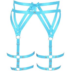 Women's Body Harness Leg Garter Belt Plus Size Stockings Fashion Garter Belt Punk Gothic Carnival Halloween Dance Costume
