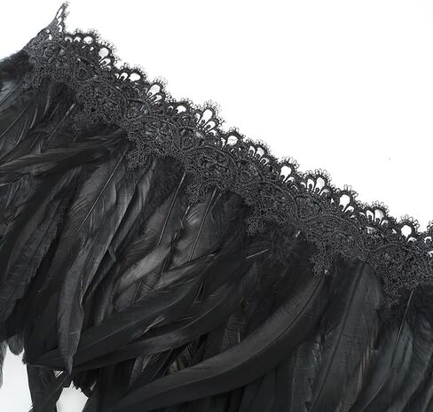 زي Losnexiw النسائي القوطي ذو الريش الأسود Maleficent Raven Swan Witch لعيد الهالوين in Saudi Arabia