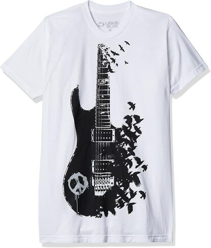 Liquid Blue Men's Crow Guitar T-Shirt in Saudi Arabia