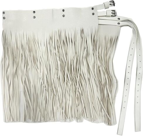 ZUYPSK Women's Faux Leather Double Waist Belt Fringe Tassel Skirt Christmas Halloween Party Cosplay Fancy Dress in Saudi Arabia