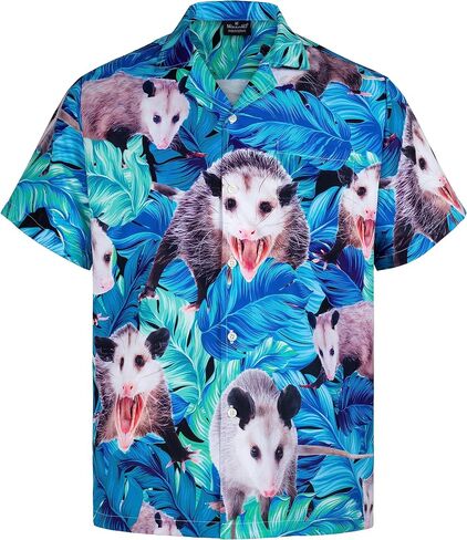 MIKENKO 80s 90s Hawaiian Shirt for Men Funny Button Down Shirt Big and Tall Short Sleeves Button Up Shirts for Men Women in Saudi Arabia