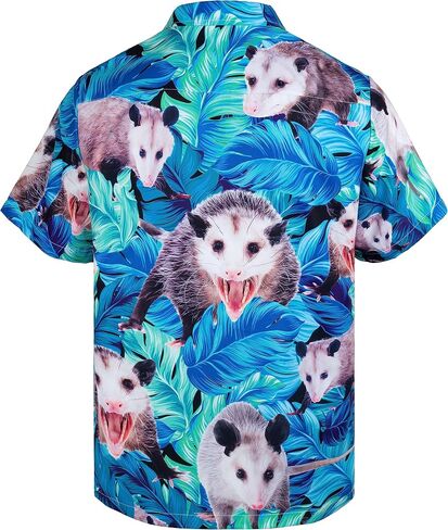 MIKENKO 80s 90s Hawaiian Shirt for Men Funny Button Down Shirt Big and Tall Short Sleeves Button Up Shirts for Men Women in Saudi Arabia
