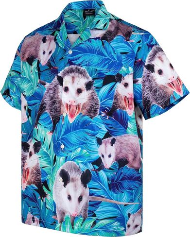 MIKENKO 80s 90s Hawaiian Shirt for Men Funny Button Down Shirt Big and Tall Short Sleeves Button Up Shirts for Men Women in Saudi Arabia