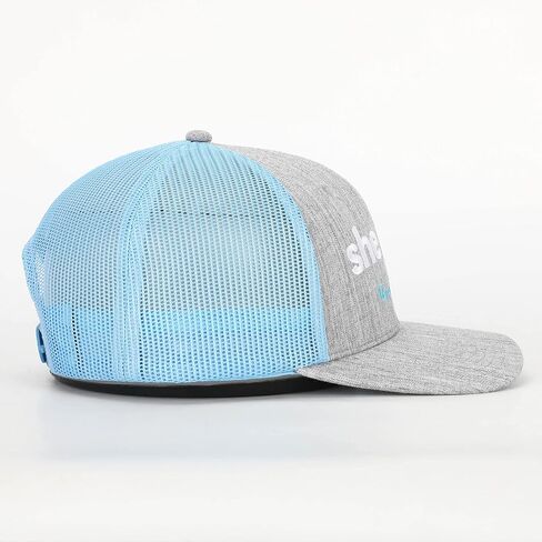 سيدات/بنات - هيا. قبعة Snapback مطرزة قابلة للتعديل OG Trucker - ركوب الأمواج، الشاطئ، الرياضة، العصرية، الفتيات، النساء (أزرق/رمادي) in Kuwait