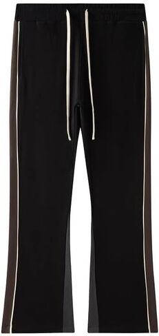 Unotobe سويدي مضيئة Sweatpants المرأة الفضفاضة المرقعة عادية 90s الهيب هوب رجالي عرق السراويل in Saudi Arabia