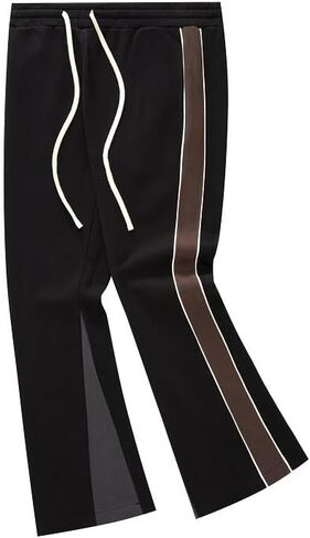 Unotobe سويدي مضيئة Sweatpants المرأة الفضفاضة المرقعة عادية 90s الهيب هوب رجالي عرق السراويل in Saudi Arabia
