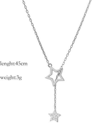 Boho Crystal Star Y Necklace Choker Vintage Gold Tiny Star Pendant Necklace Hip-hop Filled Rhinestone Star Choker Rock Statement Necklace Charm Jewelry for Women and Girls in Saudi Arabia