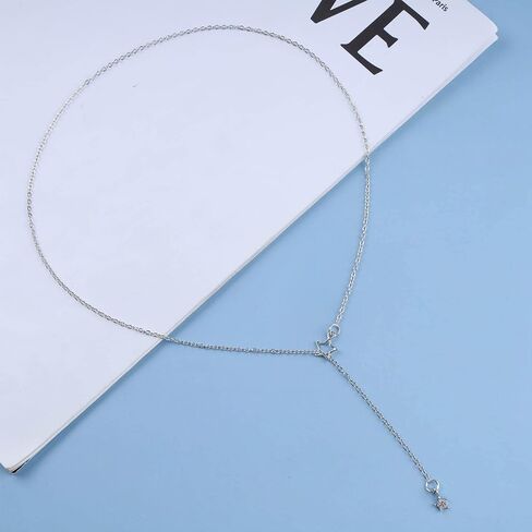 Boho Crystal Star Y Necklace Choker Vintage Gold Tiny Star Pendant Necklace Hip-hop Filled Rhinestone Star Choker Rock Statement Necklace Charm Jewelry for Women and Girls in Saudi Arabia
