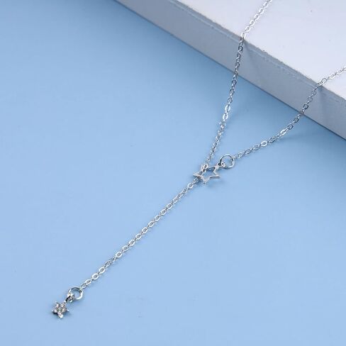 Boho Crystal Star Y Necklace Choker Vintage Gold Tiny Star Pendant Necklace Hip-hop Filled Rhinestone Star Choker Rock Statement Necklace Charm Jewelry for Women and Girls in Saudi Arabia