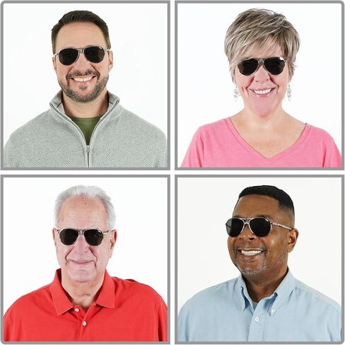 نظارة شمسية كليك مغناطيسية، عدسات مستقطبة، حماية 100% من الأشعة فوق البنفسجية فئة A وB، هيكل قابل للتعديل، نظارة شمسية أفياتور (صغير - كبير) in Kuwait