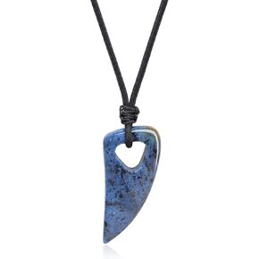 COAI Mens Womens Amulet Stone Pendant Wolf Tooth Necklace in Kuwait