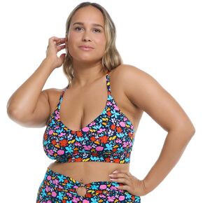 Body Glove Women's Standard Ruth Fixed Triangle Bikini Top Swimsuit with Adjustable Tie Back Detail