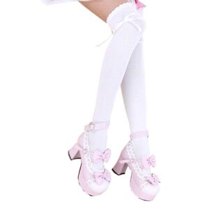 ZCYYYS Women's Thigh High Socks Lolita Gothic Over Knee Stocking Lace Up Thigh Stockings PTK12N in Kuwait