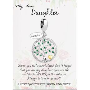KunBead Family Tree Dangle Charm Family Forever Gold Heart Love Charms Compatible with Pandora Charm Bracelets Necklace Gift for Birthday Jewelry in Kuwait