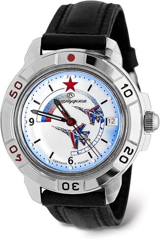 VOSTOK | Komandirskie Russian Knights SU-27 Air Force Aerobatic Team Military Mechanical Wrist Watch | Fashion | Business | Casual Men’s Watches | Model Series 066 in Saudi Arabia