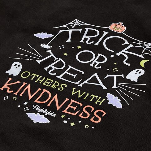 تي شيرت برسومات الهالوين للأولاد والبنات يسلط الضوء على تي شيرت يتوهج في الظلام أو خدع الآخرين بلطف للأطفال in Kuwait