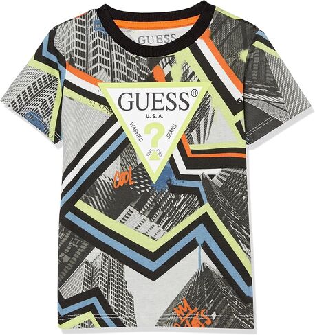 GUESS Boys' Short Sleeve Allover Print Tee in Saudi Arabia