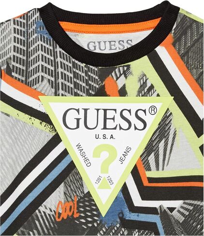 GUESS Boys' Short Sleeve Allover Print Tee in Saudi Arabia