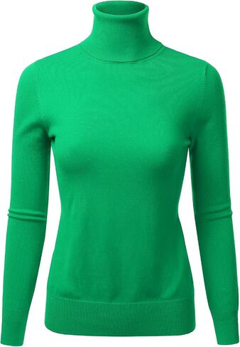 LALABEE Women's Long Sleeve Pullover Turtleneck Slim Fit Stretch Knit Sweater (S-XXL) in Kuwait