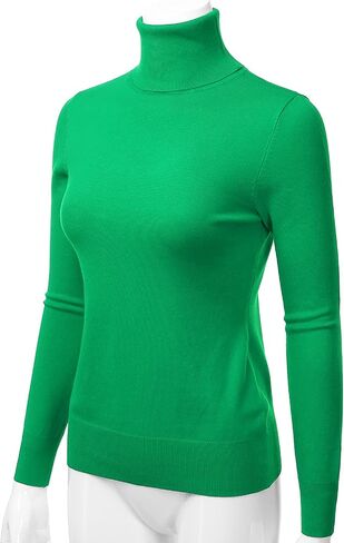 LALABEE Women's Long Sleeve Pullover Turtleneck Slim Fit Stretch Knit Sweater (S-XXL) in Kuwait
