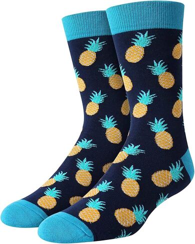 sockfun Funny Pickle Gifts Pineapple Gifts for Men, Novelty Pickle Pineapple IVF Beer Socks, Food Socks in Kuwait