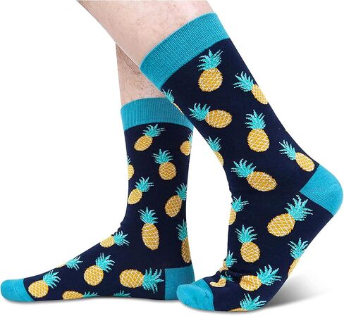 sockfun Funny Pickle Gifts Pineapple Gifts for Men, Novelty Pickle Pineapple IVF Beer Socks, Food Socks in Kuwait