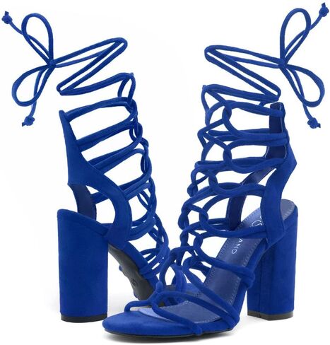 حذاء نسائي من Shoe Land KYLER مفتوح عند الأصابع للحفلات وكعب مكتنز in Kuwait