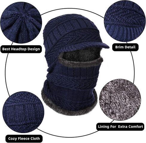 Syhood Knitted Balaclava Beanie Hat Winter Neck Warmer Ski Face Cover Neck Gaiter in Saudi Arabia