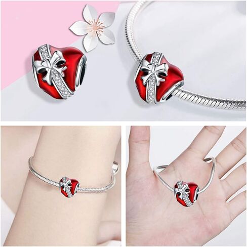 Heart Footprints Animals Charms Exquisite Pink Ladybug Dog Cat Family Forever Beads Charms for Women Bracelets Charm DIY in Saudi Arabia