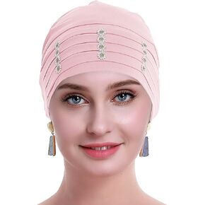 osvyo Bamboo Flower Chemo Headwear Turban for Women - Headcovering Beanie Caps in Kuwait