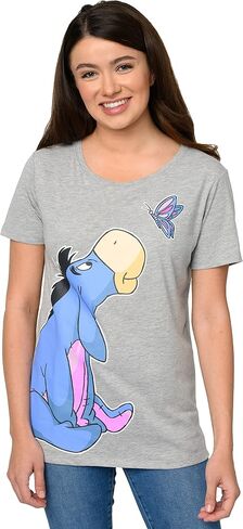 Disney Womens T-Shirt Eeyore or Minnie Mouse Lean in Side Print in Kuwait