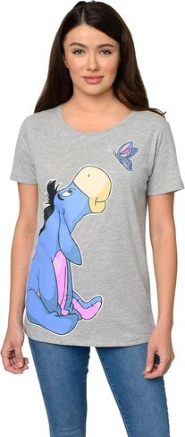 Disney Womens T-Shirt Eeyore or Minnie Mouse Lean in Side Print in Kuwait
