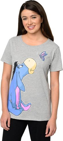 Disney Womens T-Shirt Eeyore or Minnie Mouse Lean in Side Print in Kuwait