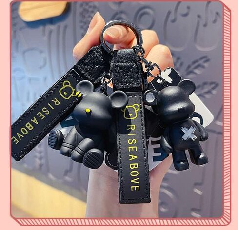 HSYHERE Men Women Boy Girl Cool Simple Fashionable Bowknot Star Bear Keychain Christmas Gift Bag Pendant Metal Key Ring in Saudi Arabia