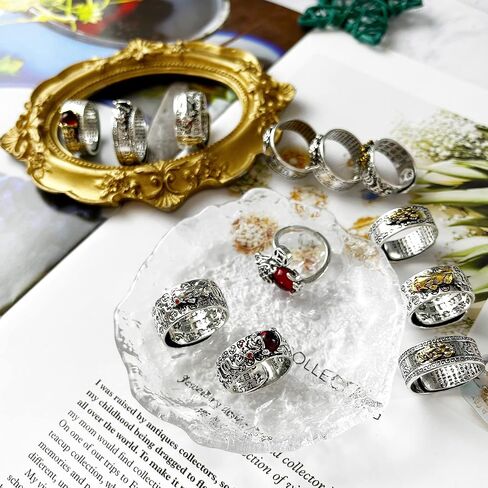 JEWPARK 12 قطعة Feng Shui Pixiu Mantra Ring للرجال والنساء البوذية تميمة الحظ السعيد تعويذة حماية مزدوجة حلقة الثروة الحظ حلقات العقيق القابلة للتعديل هدية in Kuwait