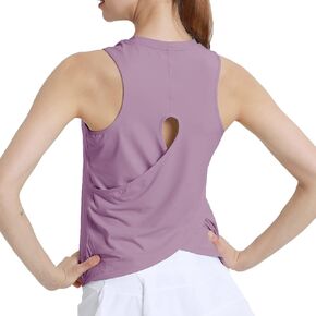 قميص بدون أكمام للسيدات بدون أكمام، قميص رياضي فضفاض مناسب للتمرين، قميص يوجا نشط in Kuwait