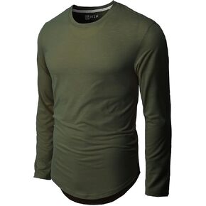 H2H Mens Casual T Shirt Long/Short Sleeve T Shirt Muscle Gym Workout Athletic Tee in Kuwait