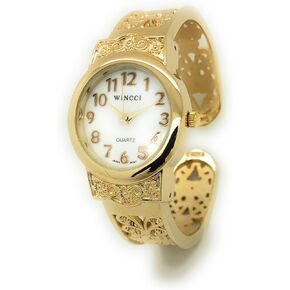 Wincci Ladies Elegant Metal Bangle Cuff Fashion Watch Pearl Dial in Kuwait