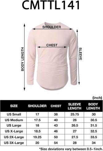H2H Mens Casual T Shirt Long/Short Sleeve T Shirt Muscle Gym Workout Athletic Tee in Kuwait