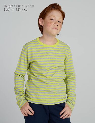 تي شيرت للأولاد بأكمام طويلة من LAPASA (عبوة من 4 قطع) للأطفال 100% قطن غير مسبب للحساسية، تي شيرت فائق الراحة بدون علامة B13 in Kuwait