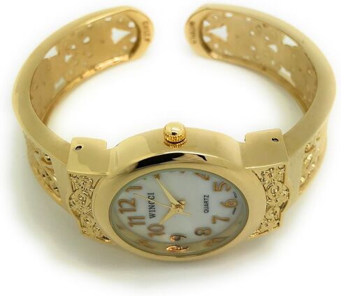 Wincci Ladies Elegant Metal Bangle Cuff Fashion Watch Pearl Dial in Kuwait