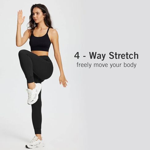 بنطال BALEAF النسائي عالي الخصر خفيف الوزن للتمرين والجري واليوجا الرياضي مع جيوب in Kuwait