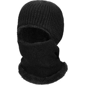 Balaclava Knitted Warmer Windproof Hat Covering Face for Men Women Fleece Outdoor Sports