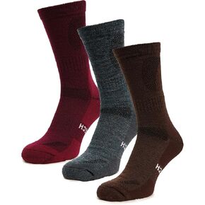 جوارب صوف ميرينو من Merino.tech للنساء والرجال - جوارب صوف ميرينو 85% للتنزه سيرًا على الأقدام بتصميم طاقم